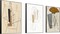 Framed Wall Art, Boho Wall Art Set of 3, Mid Century Modern Decor 16" x 24", Minimalist Black Beige Neutral Abstract Portrait Canvas Prints Wall Decor for Bedroom Living Room Bathroom…